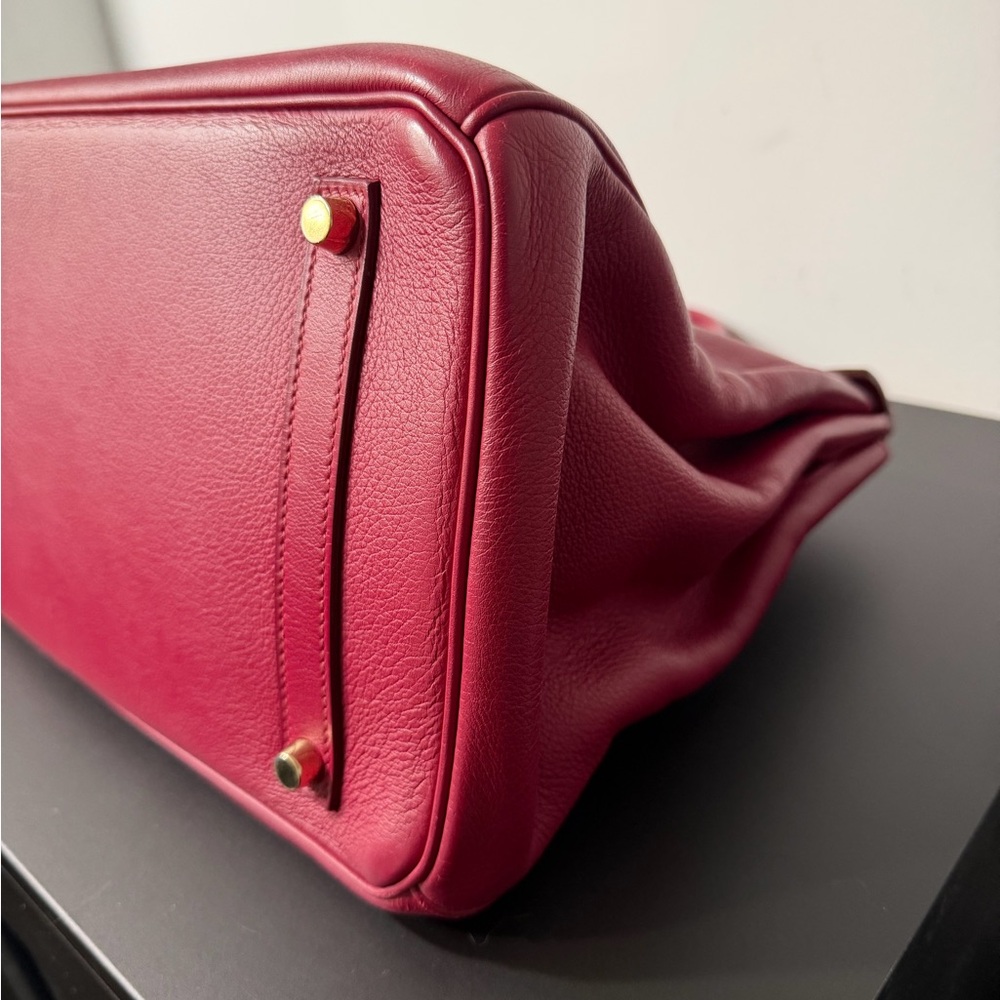Authentic Hermes’ rouge roubis birkin 35 - Picture 7 of 13